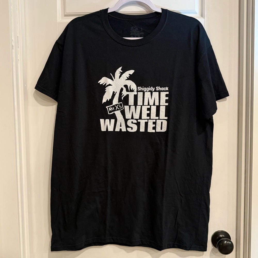 Mr. X’s Shiggidy Shack “Time Well Wasted” Black Graphic Tee — Size L - Picture 2 of 4
